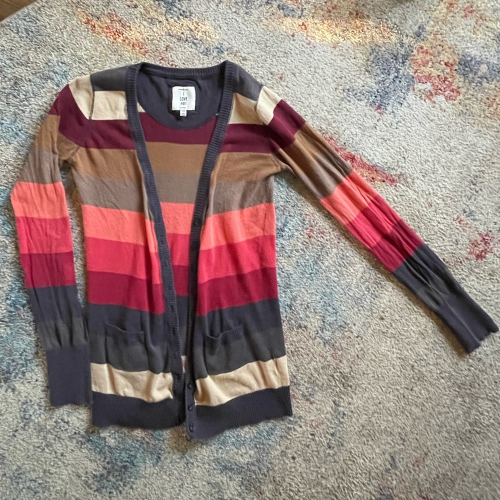 Color block cardigan